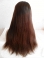 20'' Straight New Auburn Lace Front Long Remy Human Hair Straight U Part Wig Wigs