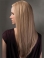 22'' Straight Without Bangs Suitable Blonde Monofilament Lace Front Long Women Remy Human Wigs