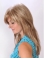 20'' Graceful Blonde Straight With Bangs Capless  Monofilament Synthetic Long Women Wigs