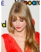 Glamorous Blonde Straight With Bangs 100% Hand-Tied Monofilament Long Human Hair Women Taylor Swift Wigs