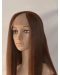 20'' No-fuss Auburn Straight Without Bangs Lace Front 100% Remy Human Hair Long Women U Part Wigs
