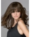 16'' Wavy With Bangs Monofilament Brown Synthetic High Quality Long Women Wigs