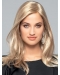 16'' Long Wavy Without Bangs Blonde Monofilament Layered Synthetic Women Wigs
