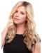 18'' Blonde Layered Wavy Without Bangs Monofilament Long Synthetic Wigs For Cancer Patients