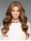 20'' Wavy Without Bangs Brown 100% Hand-Tied Human Hair Women Wig