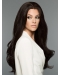 26'' Wavy Without Bangs 100% Hand-Tied Black Monofilaament Lace Front Human Hair Women Wigs
