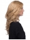 17‘’ Wavy Without Bangs Blonde 100% Hand-Tied Monofilament Long  Human Hair Wigs