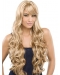 24'' Wavy With Bangs 100% Hand-Tied Monofilament Flexibility Remy Human Hair Blonde  Long Human Hair Wigs