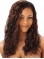 20'' Style Auburn Wavy Without Bangs Full Lace Long Human Hair Wigs