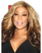 20'' Wavy Without Bangs Layerd Capless Wendy Williams Style Two Tone Ombre Long Human Hair Women Wigs