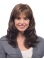 16'' Capless Wavy With Bangs Brown Long Synthetic Women Wigs