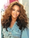 20'' Long Wavy Full Lace Human Hair Beyonce Knowles Romantic and Stylish Wig 