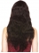 18'' Graceful Brown Wavy With Bangs Capless Long Human Hair Women Wigs
