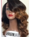 22'' long Wavy Style Lace Front 100% Remy Hair Women Ombre Wigs