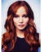 20'' Trendy Long Wavy Without Bangs Capless Copper Human Hair Wigs 