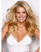 18''  long wavy Without Bangs Lace Fornt 100% human remy hair Jessica Simpson hot and sporty wig 