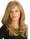 Fashionable Blonde Wavy 100% Hand-Tied Monofilament Remy Human Hair  Long Women Wigs