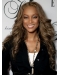 Tyra Banks Particularly Beautiful Long Beach-wave with Curls Glueless Lace Front Human Hair Wig 24 Inches
