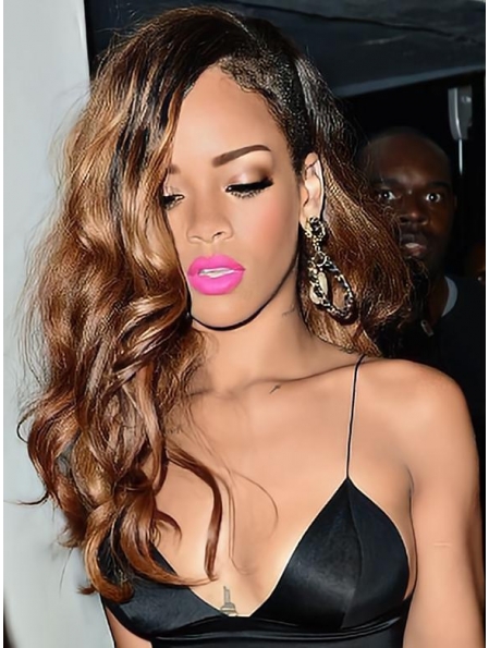 Rihanna Notable Long Layered Body Wave lace human hair wig 22 inches