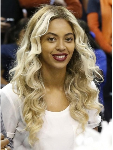 Chic Style Beyonce 22 Inches Remy Hair Long Wavy Lace Wig