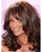 Beverly Johnson Classy Mid-length Wavy Lace Front Human Hair Wig with Bangs