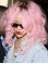Rihanna Ultra-feminine Long Tousled and Wavy Lace Human Hair Wig 16 Inches