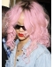 Rihanna Ultra-feminine Long Tousled and Wavy Lace Human Hair Wig 16 Inches