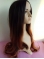 Suitable 24 Inch long Wavy Style Lace Front 100% Remy Hair Ombre Wigs