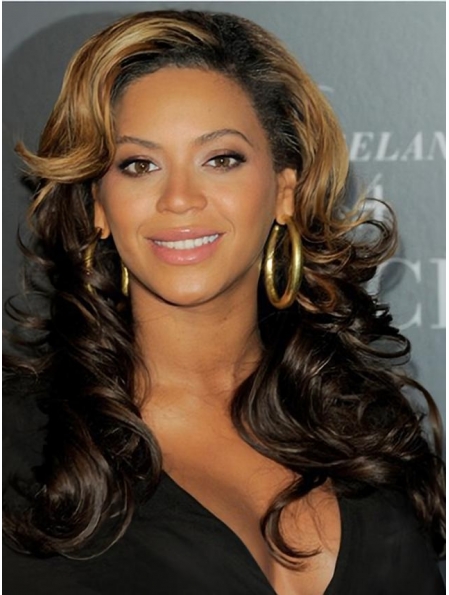 Mature Curly Beyonce 20Inches Indian Remy Hair Lace Wig