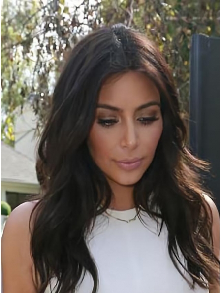 Kim Kardashian Long Natural Wave 100%b Human Hair Lace Wig 20 Inches