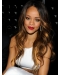 Rihanna Elegant and Brief Long Layered Body-wave Lace Human Hair Wig 22 Inches