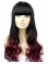 Amazing 24 Inch long Wavy Style Lace Front 100% Remy Hair Ombre Wigs