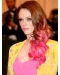 New Arrival Discount 22 Inches Wavy Brown to Pink Human Hair Ombre Wigs 