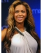 Beyonce Knowles Amazing 100% Human Hair Long Wavy Glueless Lace Front Wig about 24 Inches