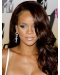 Rihanna Stellar Dresser Lustrous and Charming Long Body-wave Lace Human Hair Wig 18 Inches