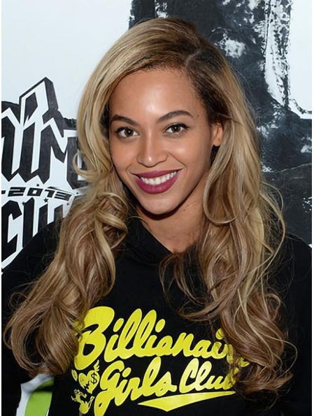 Beyonce Stylish 20 Inches Wavy Remy Hair Lace Wig