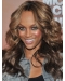 Tyra Banks Fabulous Long Wavy Lace Front Human Hair Wig 18 Inches with Loose Curls