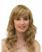Curly Monofilament Blonde With Bangs Synthetic Ladies Long Wigs
