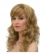 Curly Monofilament Blonde With Bangs Synthetic Ladies Long Wigs