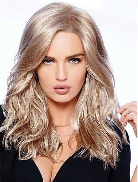 16" Curly Blonde Classic Long Wigs