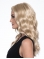 16" Curly Blonde Monofilament Wig Without Bangs