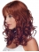 Mature Remy Human Hair Red Curly Long Wigs