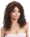 Graceful Brown Curly Long Human Hair Wigs & Half Wigs