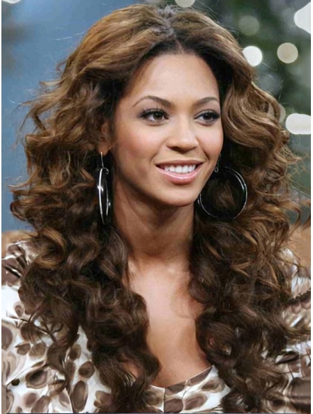 Beyonce Knowles Gypsy Style 100% Human Hair Long Curly Full Lace Wig about 20 Inches