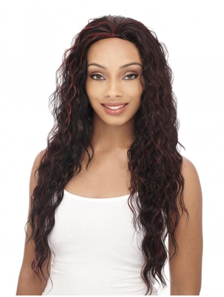 Perfect Brown Curly Long Human Hair Wigs & Half Wigs
