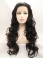 Without Bangs Black 28" Curly Long Lace Front Synthetic Wigs