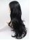  Curly Black Layered Synthetic Long Lace Front Women Wigs