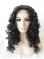 Beautiful Black Curly Without Bangs Shoulder Length Lace Front Synthetic Women Wigs