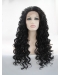 Without Bangs Black  Curly Long Lace Front Synthetic Women Wigs