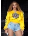  Curly Long Lace Front Without Bangs Blonde Synthetic Women Beyonce Wigs